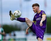 26 July 2024; Mikie Rowe of Wexford during the SSE Airtricity Men's First Division match between Bray Wanderers and Wexford at Carlisle Grounds in Bray, Wicklow. Photo by Thomas Flinkow/Sportsfile