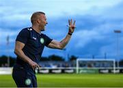 26 July 2024; Bray Wanderers assistant head coach Lorcan Fitzgerald shouts instructions to his players during the SSE Airtricity Men's First Division match between Bray Wanderers and Wexford at Carlisle Grounds in Bray, Wicklow. Photo by Thomas Flinkow/Sportsfile
