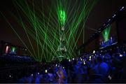 26 July 2024; A general view of the lights display coming from the Eiffel Tower during the Opening Ceremony of the 2024 Paris Summer Olympic Games at the Trocadero in Paris, France. Photo by David Fitzgerald/Sportsfile