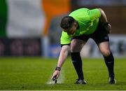 26 July 2024; Referee Eoghan O'Shea during the SSE Airtricity Men's Premier Division match between Bohemians and Dundalk at Dalymount Park in Dublin. Photo by Seb Daly/Sportsfile