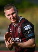26 July 2024; Ross Tierney of Bohemains before the SSE Airtricity Men's Premier Division match between Bohemians and Dundalk at Dalymount Park in Dublin. Photo by Seb Daly/Sportsfile