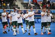 27 July 2024; Team Ireland players after the men's pool B match between Team Ireland and Team Belgium at the Yves-du-Manoir Stadium during the 2024 Paris Summer Olympic Games in Paris, France. Photo by David Fitzgerald/Sportsfile