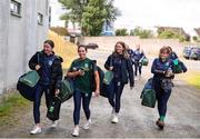 27 July 2024; Kerry players arrive before the ZuCar All-Ireland Ladies Football U-18 Championship A final match between Cavan and Kerry at O’Connor Park in Tullamore, Offaly. Photo by Michael P Ryan/Sportsfile