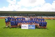 27 July 2024; The Cavan panel before the ZuCar All-Ireland Ladies Football U-18 Championship A final match between Cavan and Kerry at O’Connor Park in Tullamore, Offaly. Photo by Michael P Ryan/Sportsfile