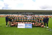 27 July 2024; The Kerry panel before the ZuCar All-Ireland Ladies Football U-18 Championship A final match between Cavan and Kerry at O’Connor Park in Tullamore, Offaly. Photo by Michael P Ryan/Sportsfile