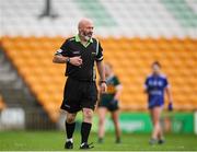 27 July 2024; Referee Gus Chapman during the ZuCar All-Ireland Ladies Football U-18 Championship A final match between Cavan and Kerry at O’Connor Park in Tullamore, Offaly. Photo by Michael P Ryan/Sportsfile