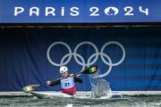 27 July 2024; Madison Corcoran of Team Ireland in action during the heats of the women’s K1 kayak at the Vaires-sur-Marne Nautical Stadium during the 2024 Paris Summer Olympic Games in Paris, France. Photo by Brendan Moran/Sportsfile