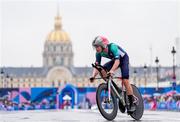 27 July 2024; Ryan Mullen of Team Ireland in action in the men’s individual time trial during the 2024 Paris Summer Olympic Games in Paris, France. Photo by Zac Williams/Sportsfile