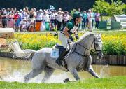 28 July 2024; Austin O’Connor of Team Ireland riding Colorado Blue during the eventing individual cross country at the Château de Versailles during the 2024 Paris Summer Olympic Games in Paris, France. Photo by Pierre Costabadie/Sportsfile