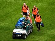 28 July 2024; Rory Grugan of Armagh leaves the field on an ambulance during the GAA Football All-Ireland Senior Championship Final match between Armagh and Galway at Croke Park in Dublin. Photo by Daire Brennan/Sportsfile