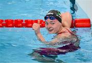 28 July 2024; Mona McSharry of Team Ireland after finishing second in her women's 100m breaststroke semi final in a new national record time of 1:05.51 at the Paris La Défense Arena during the 2024 Paris Summer Olympic Games in Paris, France. Photo by Stephen McCarthy/Sportsfile