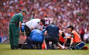 28 July 2024; Rory Grugan of Armagh is treated for an injury during the GAA Football All-Ireland Senior Championship Final match between Armagh and Galway at Croke Park in Dublin. Photo by Ben McShane/Sportsfile