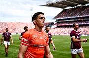 28 July 2024; Rory Grugan of Armagh in the parade before the GAA Football All-Ireland Senior Championship Final match between Armagh and Galway at Croke Park in Dublin. Photo by Piaras Ó Mídheach/Sportsfile