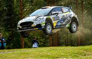 1 August 2024; William Creighton and Liam Regan of Ireland competes with their Ford Fiesta RC2 during the Shakedown of the FIA World Rally Championship Secto Rally in Jyvaskyla, Finland. Photo by Philip Fitzpatrick/Sportsfile