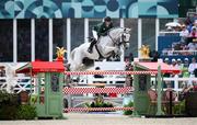 2 August 2024; Shane Sweetnam of Team Ireland riding James Kann Cruz during the jumping team final at the Château de Versailles during the 2024 Paris Summer Olympic Games in Paris, France. Photo by Stephen McCarthy/Sportsfile