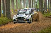 2 August 2024; William Creighton and Liam Regan of Ireland compete with their Ford Fiesta RC2 during day two of the FIA World Rally Championship Secto Rally in Jyvaskyla, Finland. Photo by Philip Fitzpatrick/Sportsfile