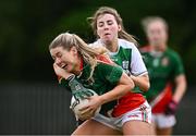 3 August 2024; Action during Senior match between Suncroft, Kildare, and Fintona Pearses, Tyrone, at the O’Neills All-Ireland Club 7s competitions at Naomh Mearnóg and St Sylvester’s GAA clubs in Dublin.  Photo by Ben McShane/Sportsfile