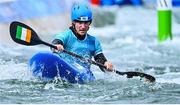 3 August 2024; Noel Hendrick of Team Ireland during the men's kayak cross round 1 at the Vaires-sur-Marne Nautical Stadium during the 2024 Paris Summer Olympic Games in Paris, France. Photo by Sandra Ruhaut/Sportsfile