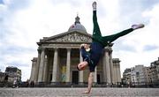 4 August 2024; Olympic gymnastics pommel horse gold medallist Rhys McClenaghan with his gold medal at the Panthéon during the 2024 Paris Summer Olympic Games in Paris, France. Photo by David Fitzgerald/Sportsfile