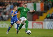 21 September 2013; Clare Shine, Republic of Ireland, in action against Kazakhstan. UEFA Women’s U19 First Qualifying Round, Group 2, Republic of Ireland v Kazakhstan, Dalymount Park, Dublin. Picture credit: Matt Browne / SPORTSFILE