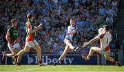 22 September 2013; Mayo goalkeeper Robert Hennelly saves a shot from Dublin's Ciarán Kilkenny. GAA Football All-Ireland Senior Championship Final, Dublin v Mayo, Croke Park, Dublin. Picture credit: Ray McManus / SPORTSFILE