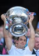 22 September 2013; Dublin's Tomás Brady lifts the Sam Maguire Cup following their victory. GAA Football All-Ireland Senior Championship Final, Dublin v Mayo, Croke Park, Dublin. Picture credit: Stephen McCarthy / SPORTSFILE