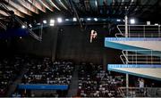 5 August 2024; Ciara McGing of Team Ireland in action during the women's 10m platform preliminary round at the Aquatics Centre during the 2024 Paris Summer Olympic Games in Paris, France. Photo by David Fitzgerald/Sportsfile