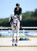 5 August 2024; Shane Sweetnam of Team Ireland, on James Kann Cruz, in action during the Jumping Individual Qualifier at the Château de Versailles during the 2024 Paris Summer Olympic Games in Paris, France. Photo by Stephen McCarthy/Sportsfile