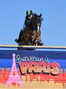 5 August 2024; Cian O’Connor of Team Ireland, on Maurice, during the Jumping Individual Qualifier at the Château de Versailles during the 2024 Paris Summer Olympic Games in Paris, France. Photo by Stephen McCarthy/Sportsfile