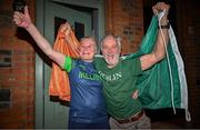 6 August 2024; Parents of Kellie Harrington of Team Ireland, Yvonne and Christy, celebrate after Kellie won gold in her the women's 60kg Gold medal bout between Wenlu Yang of Team China at Roland Garros Stadium during the Paris 2024 Olympic Games. Photo by Ray McManus/Sportsfile