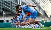 6 August 2024; Leinster players including Luke McGrath during a Leinster Rugby open training session at Lansdowne FC in Dublin. Photo by Harry Murphy/Sportsfile