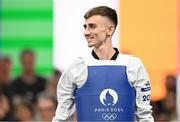 7 August 2024; Jack Woolley of Team Ireland before his men's -58kg Repechage match against Adrian Vincente Yunta at the Grand Palais during the 2024 Paris Summer Olympic Games in Paris, France. Photo by Stephen McCarthy/Sportsfile