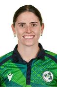 10 August 2024; Rebecca Stokell during an Ireland Women's cricket squad portraits session at Pembroke Cricket Club in Dublin. Photo by Seb Daly/Sportsfile