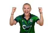 10 August 2024; Gaby Lewis during an Ireland Women's cricket squad portraits session at Pembroke Cricket Club in Dublin. Photo by Seb Daly/Sportsfile