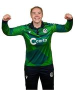 10 August 2024; Cara Murray during an Ireland Women's cricket squad portraits session at Pembroke Cricket Club in Dublin. Photo by Seb Daly/Sportsfile