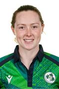 10 August 2024; Christina Coulter-Reilly during an Ireland Women's cricket squad portraits session at Pembroke Cricket Club in Dublin. Photo by Seb Daly/Sportsfile