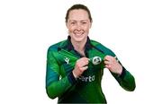 10 August 2024; Christina Coulter-Reilly during an Ireland Women's cricket squad portraits session at Pembroke Cricket Club in Dublin. Photo by Seb Daly/Sportsfile