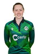 10 August 2024; Christina Coulter-Reilly during an Ireland Women's cricket squad portraits session at Pembroke Cricket Club in Dublin. Photo by Seb Daly/Sportsfile