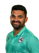 10 August 2024; Performance analyst Jay Shelat during an Ireland Women's cricket squad portraits session at Pembroke Cricket Club in Dublin. Photo by Seb Daly/Sportsfile