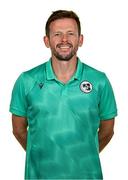 10 August 2024; Head coach Ed Joyce during an Ireland Women's cricket squad portraits session at Pembroke Cricket Club in Dublin. Photo by Seb Daly/Sportsfile