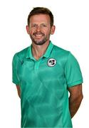 10 August 2024; Head coach Ed Joyce during an Ireland Women's cricket squad portraits session at Pembroke Cricket Club in Dublin. Photo by Seb Daly/Sportsfile