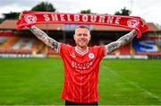 13 August 2024; Shelbourne FC new signing Aiden O'Brien stands for a portrait at Tolka Park in Dublin. Photo by Ben McShane/Sportsfile