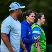 13 August 2024; Head coach Tania Rosser during a Leinster Rugby women's training session at The High School in Rathgar, Dublin. Photo by Shauna Clinton/Sportsfile