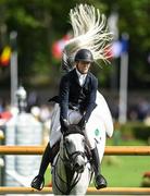 15 August 2024; Shane Sweetnam of Ireland competing on Otis Blue in the Cashel Palace Hotel Stakes during the Dublin Horse Show at the RDS Arena in Dublin. Photo by David Fitzgerald/Sportsfile