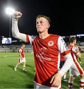 15 August 2024; Chris Forrester of St Patrick's Athletic celebrates his side's victory in the UEFA Conference League third qualifying round second leg match between Sabah and St Patrick's Athletic at Alinja Stadium in Baku, Azerbaijan. Photo by Ehtiram Jabi/Sportsfile