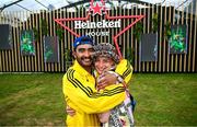 16 August 2024; Festival goers Eleazar Lopes and Chloé Anthonioz pictured at Heineken® House at Electric Picnic in Stradbally, Laois. Making its Irish debut after huge success at global festivals, Heineken® House puts festival goers front and centre with elevated areas, immersive dj experience and raised dance platforms. Production will elevate this unique build, with stunning visual and lighting design to create a spectacle that is a must see this Electric Picnic. Heineken® continues to champion Irish talent with a full lineup of local talent across the three days. Photo by Ramsey Cardy/Sportsfile