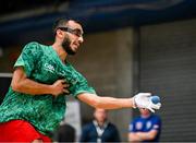 19 August 2024; Mohamad Mansi of Team America action during the Men's open round of 32 in the oneills.com World Wallball Championships at UL Sport Arena in Limerick. Photo by Stephen Marken/Sportsfile