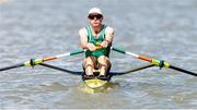 18 August 2024; Paul O'Donovan of Ireland during the lightweight men's single sculls heats at Royal Canadian Henley Rowing Course in St Catharines, Canada. Photo by Stephen Leithwood/Sportsfile