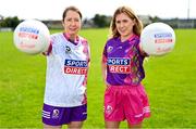 19 August 2024; In attendance at a photocall at Whitehall Colmcille GAA club in Dublin to confirm a renewal of Sports Direct’s sponsorship of the LGFA’s Gaelic4Mothers&Others programme are Whitehall Colmcille players Kate Steele, left, and Jennifer Fitzgerald. Photo by Ben McShane/Sportsfile