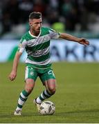 29 August 2024; Jack Byrne of Shamrock Rovers during the UEFA Europa League play-off second leg match between Shamrock Rovers and PAOK at Tallaght Stadium in Dublin. Photo by Thomas Flinkow/Sportsfile